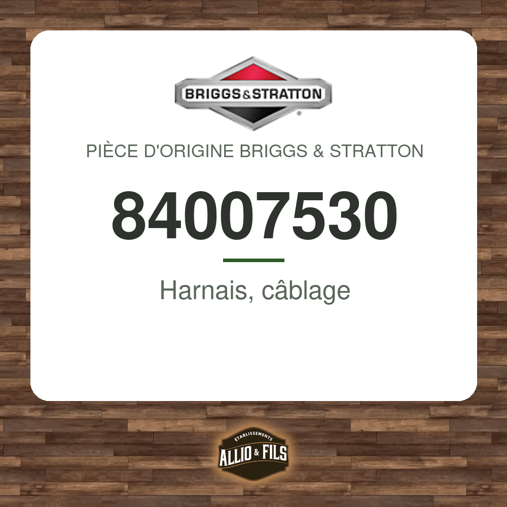 Harnais, câblage - Briggs & Stratton 84007530
