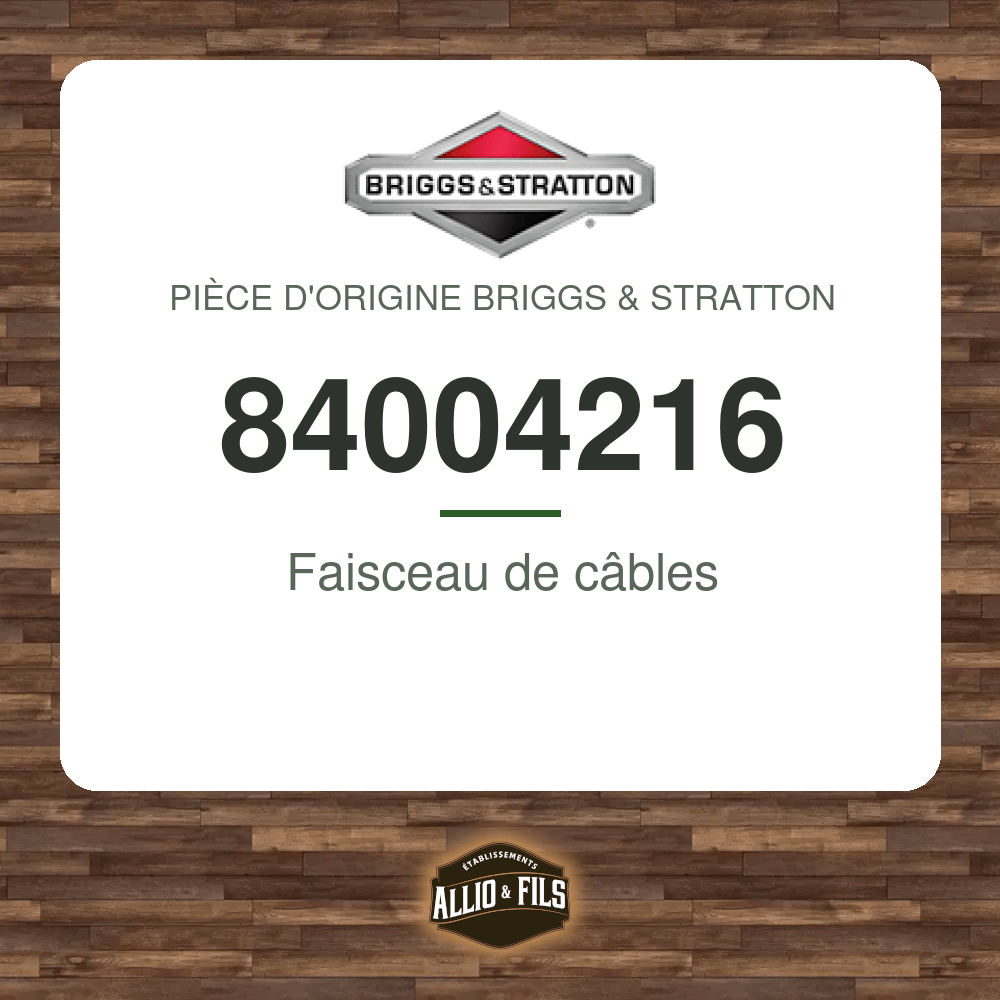 Faisceau de câbles - Briggs & Stratton 84004216