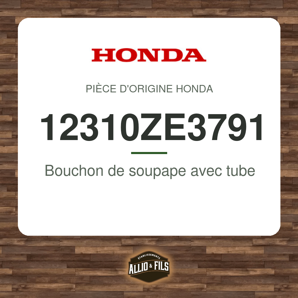 Bouchon de soupape avec tube - Honda 12310ZE3791
