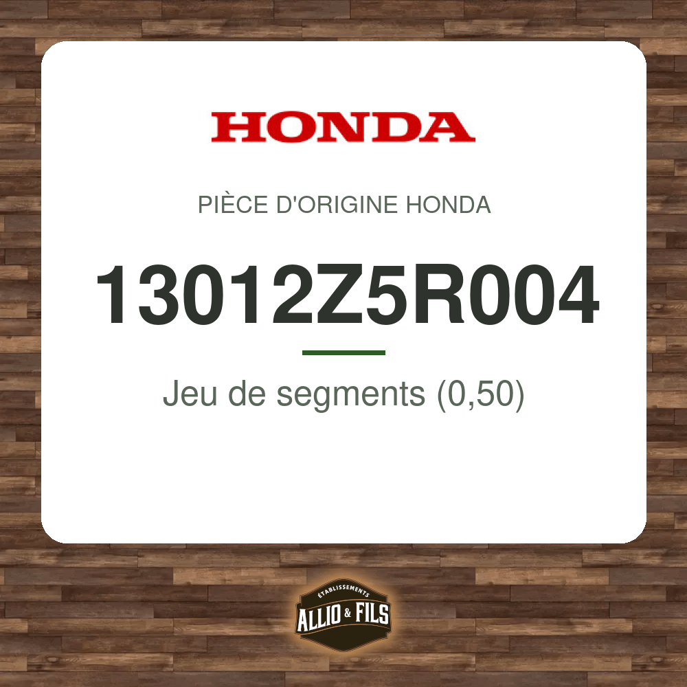 Jeu de segments (0,50) - Honda 13012Z5R004