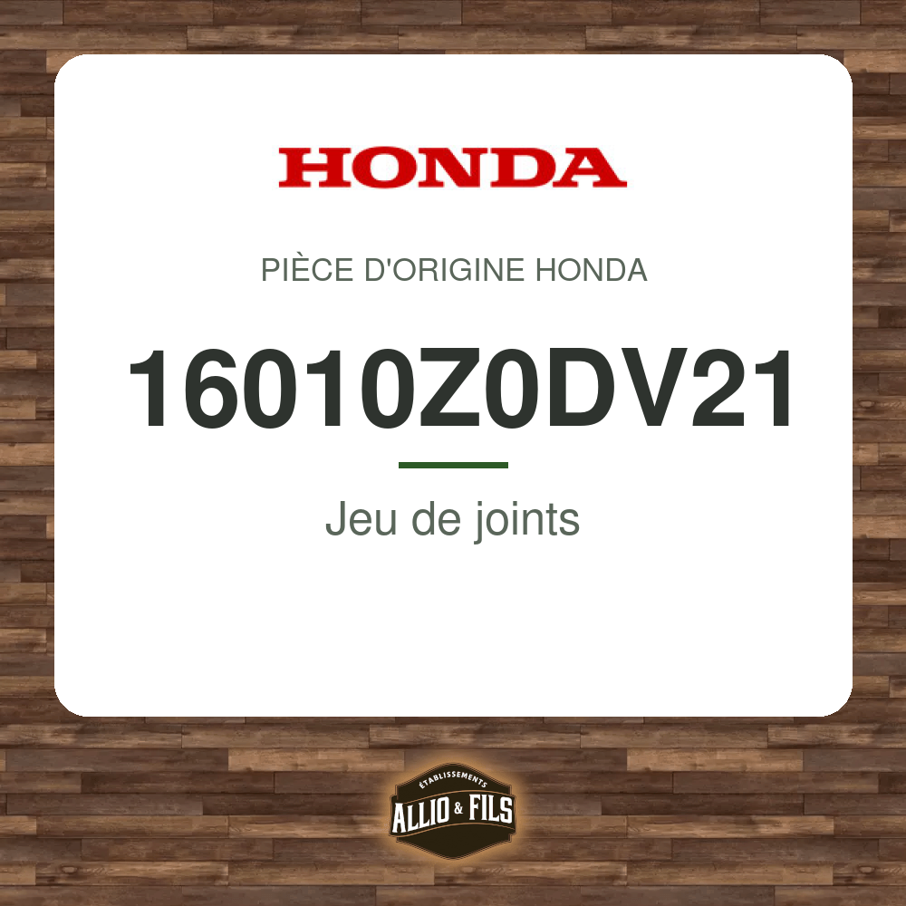 Jeu de joints - Honda 16010Z0DV21