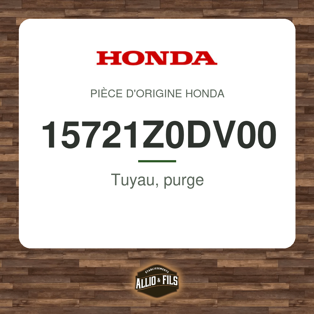 Tuyau, purge - Honda 15721Z0DV00