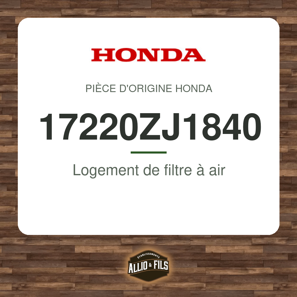 Logement de filtre à air - Honda 17220ZJ1840