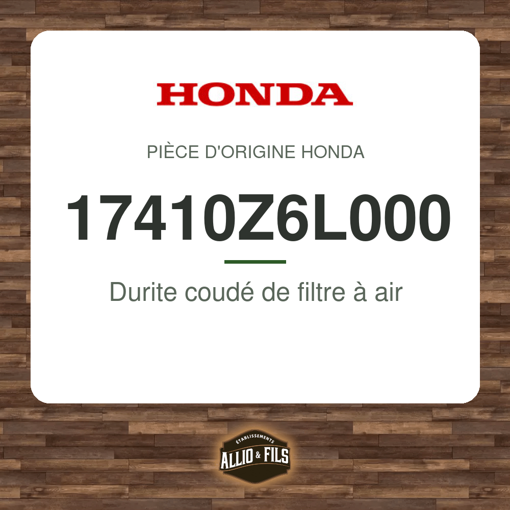 Durite coudé de filtre à air - Honda 17410Z6L000