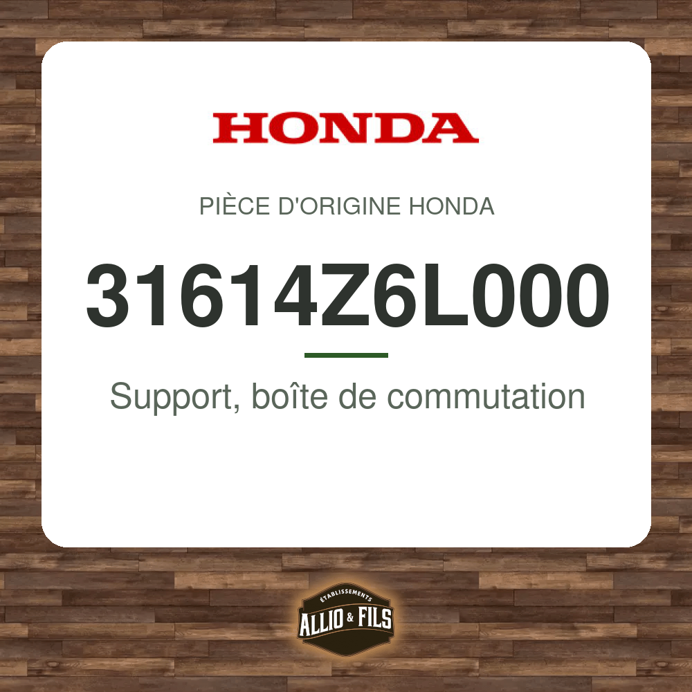 Support, boîte de commutation - Honda 31614Z6L000