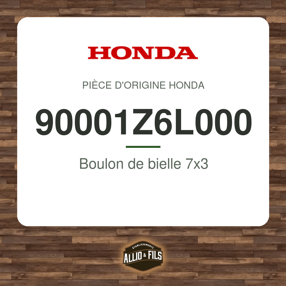 Boulon de bielle 7x3 - Honda 90001Z6L000