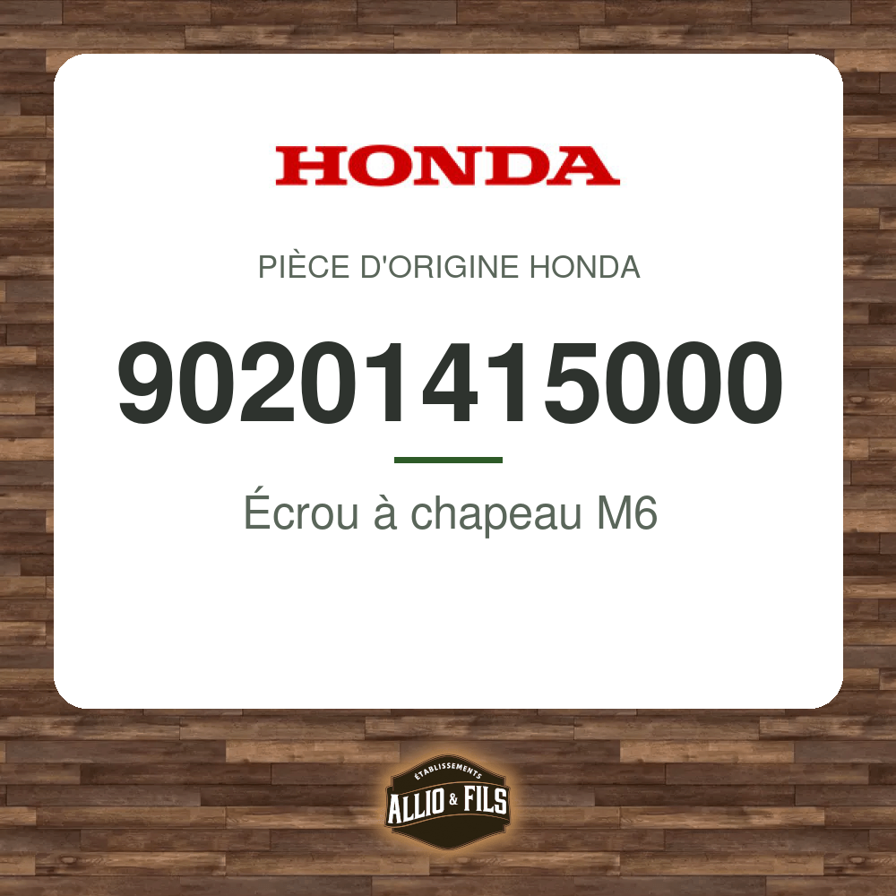 Écrou à chapeau M6 - Honda 90201415000