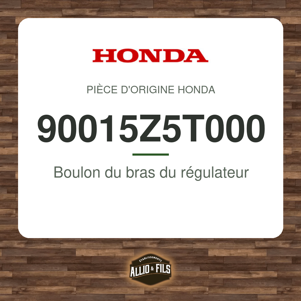 Boulon du bras du régulateur - Honda 90015Z5T000