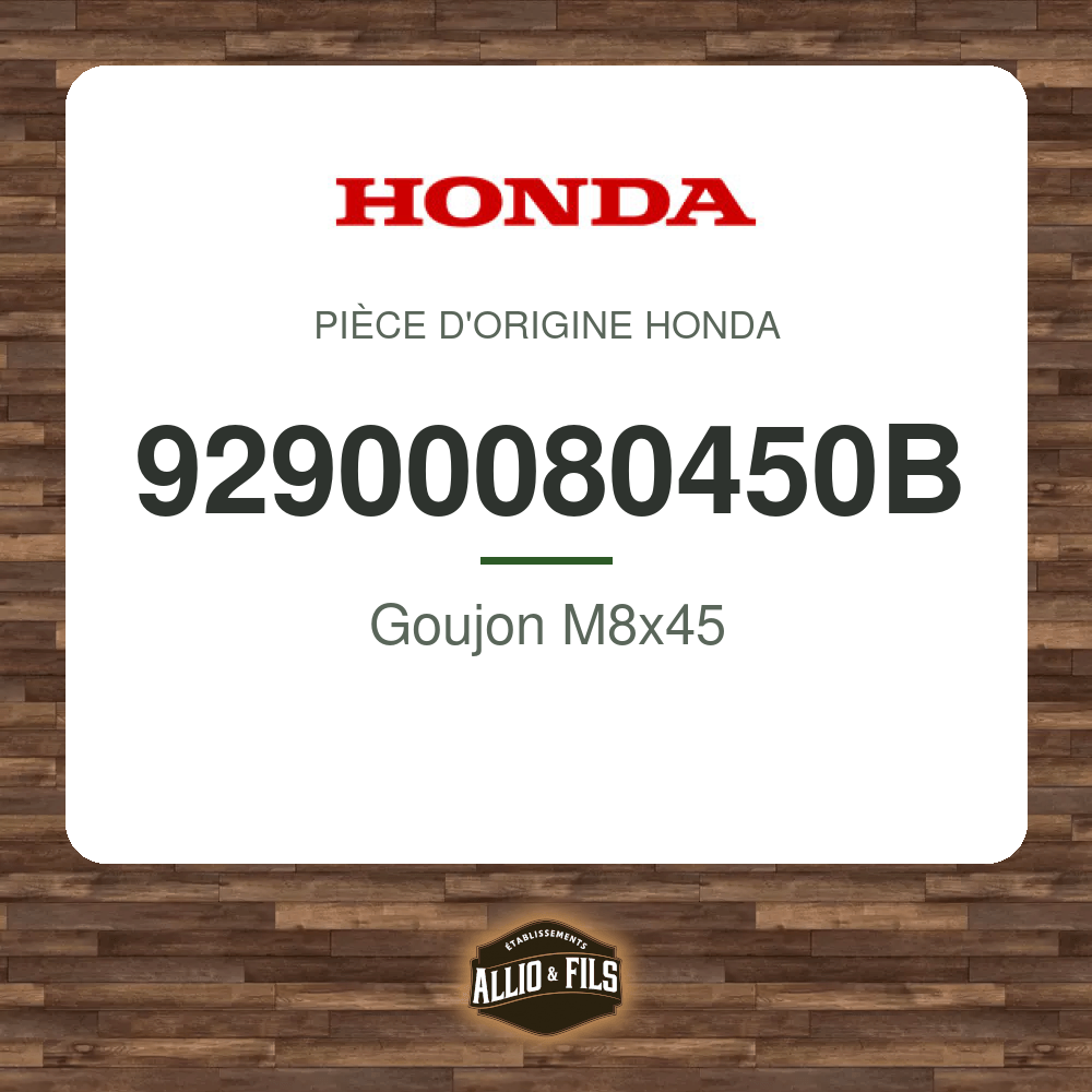 Goujon M8x45 - Honda 92900080450B