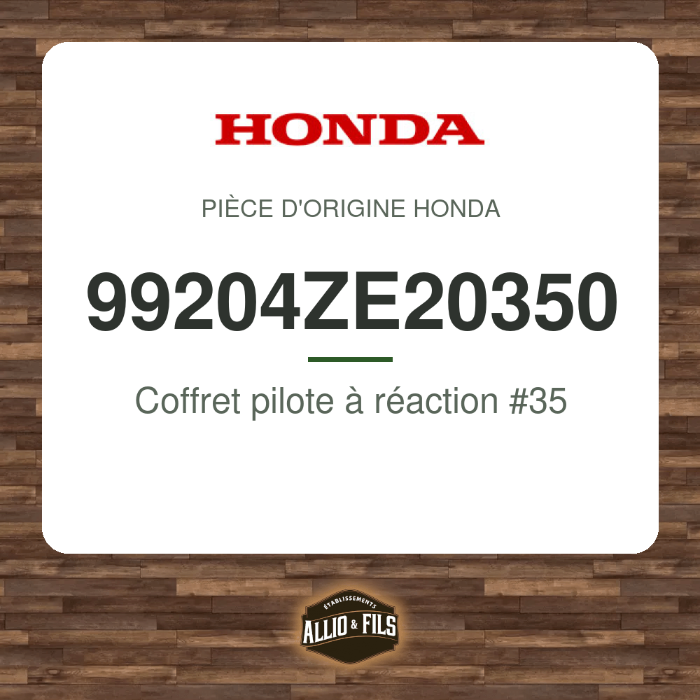Coffret pilote à réaction #35 - Honda 99204ZE20350