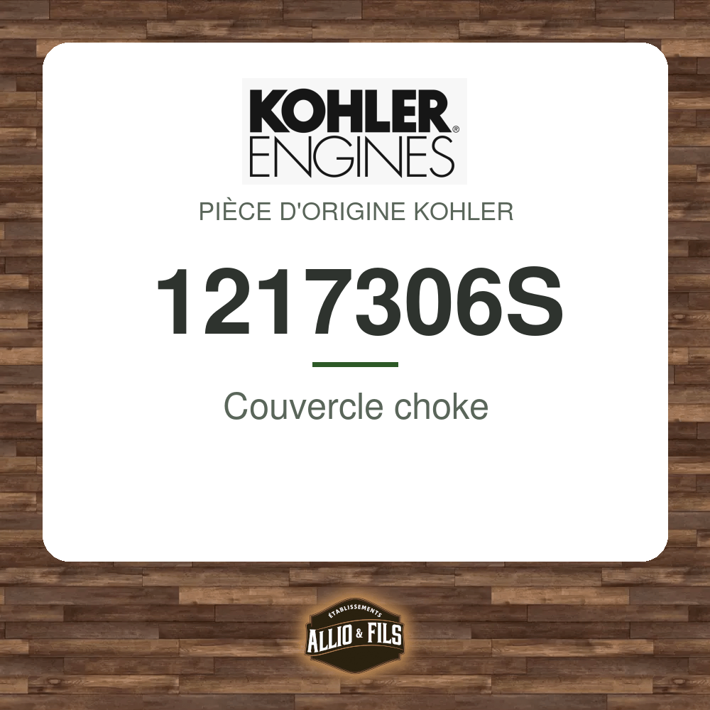 Couvercle choke - Kohler 1217306S