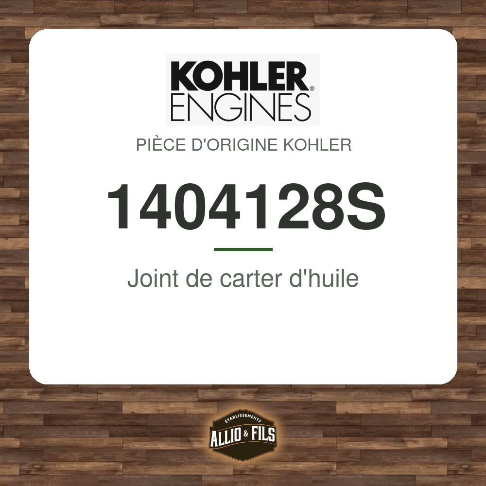 Joint de carter d'huile - Kohler 1404128S