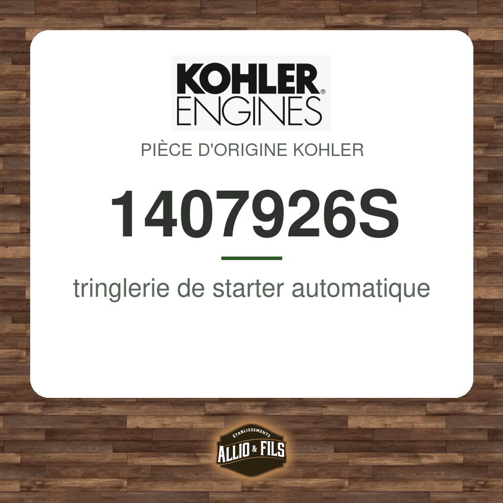 tringlerie de starter automatique - Kohler 1407926S