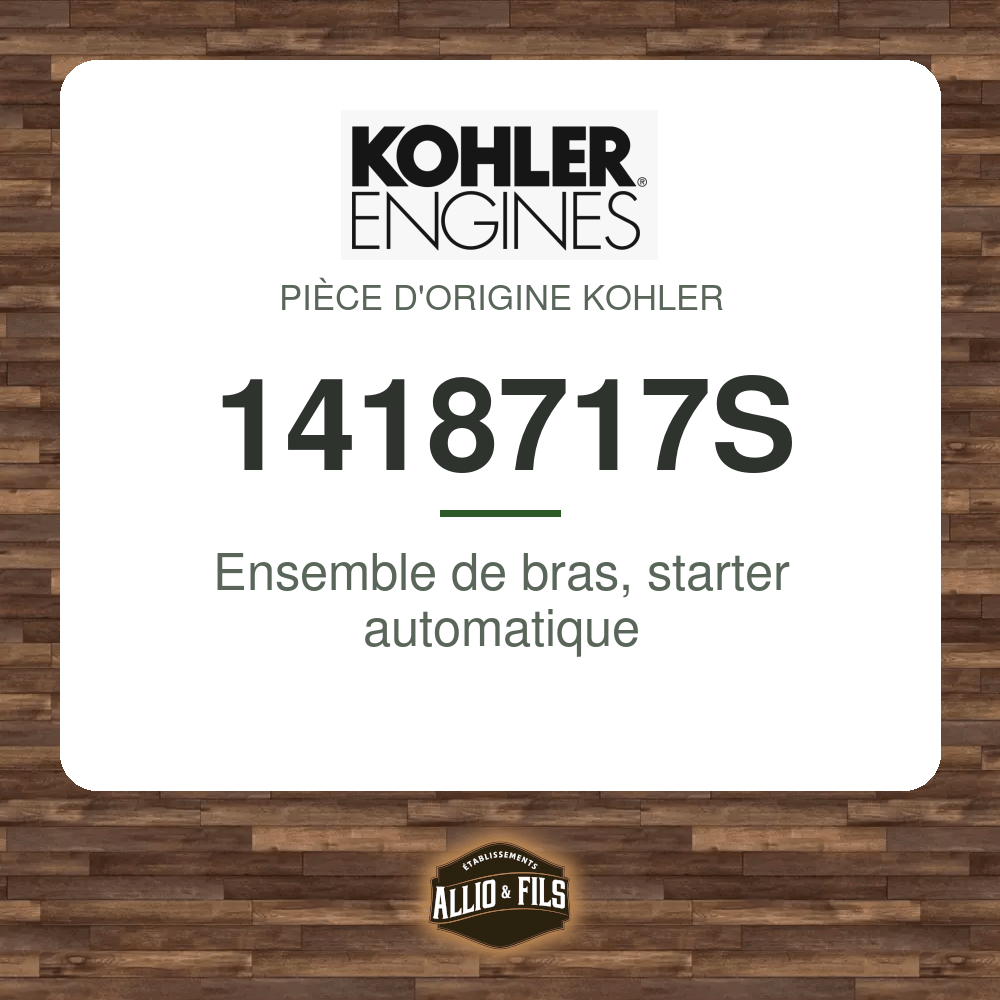 Ensemble de bras, starter automatique - Kohler 1418717S