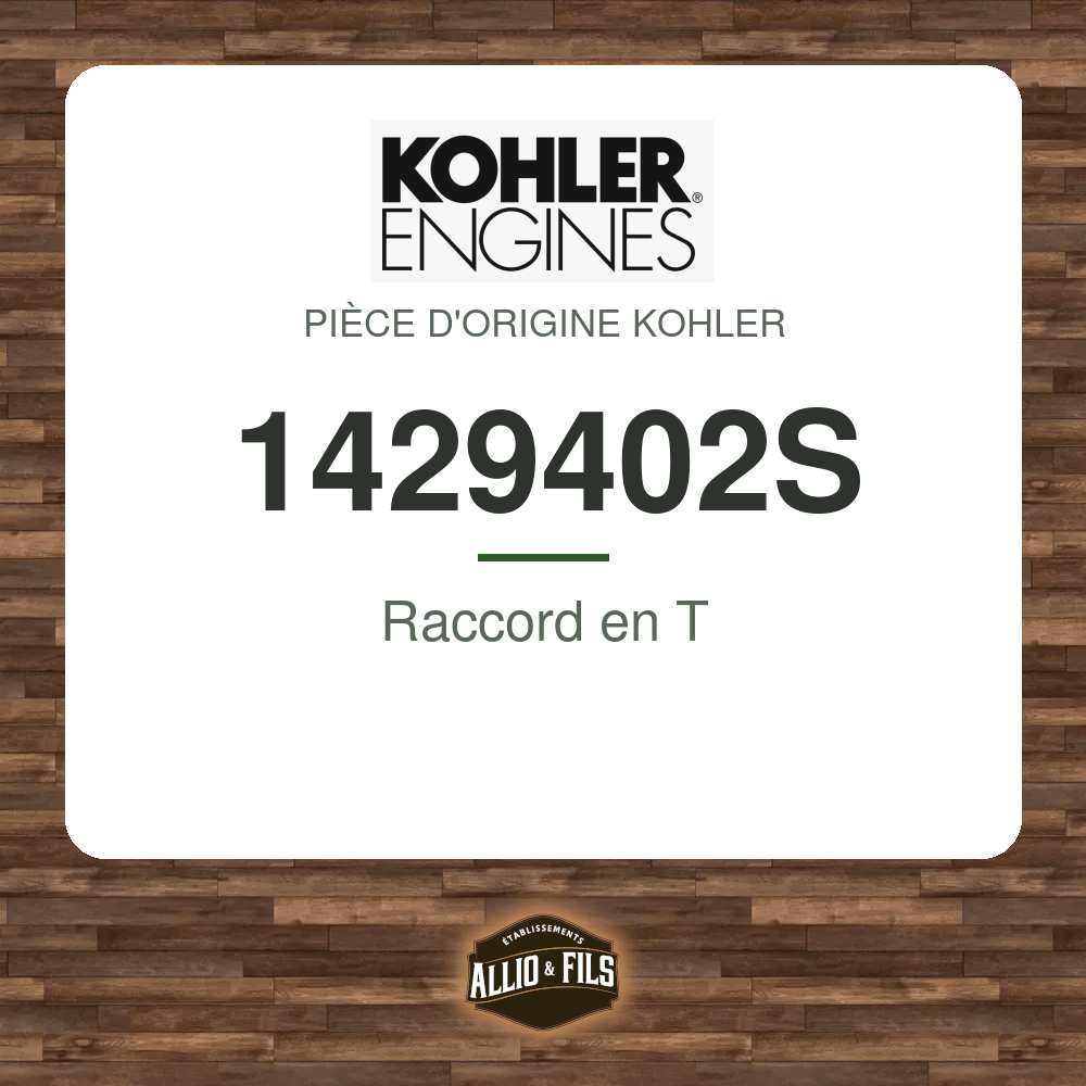 Raccord en T - Kohler 1429402S