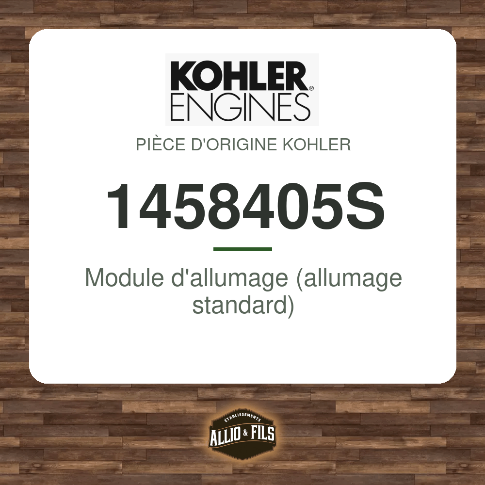 Module d'allumage (allumage standard) - Kohler 1458405S