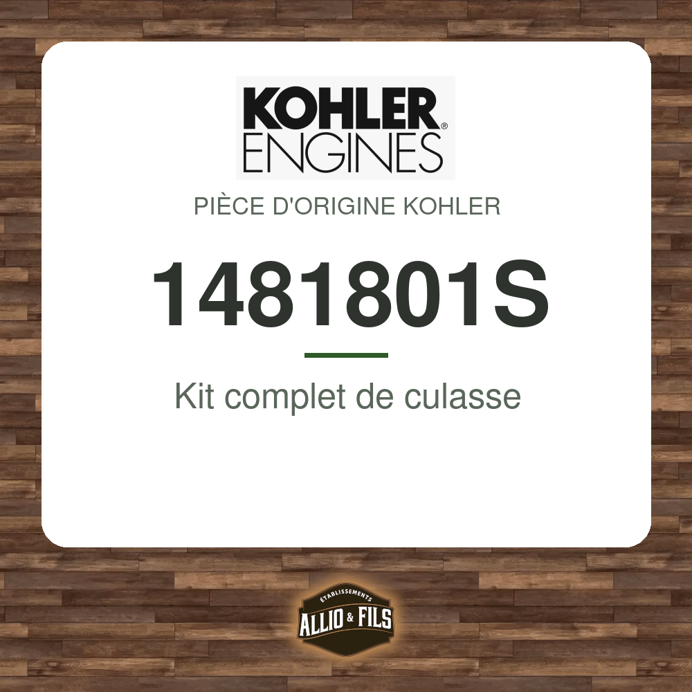 Kit complet de culasse - Kohler 1481801S