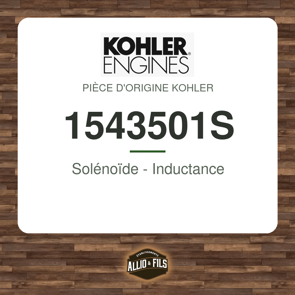Solénoïde - Inductance - Kohler 1543501S