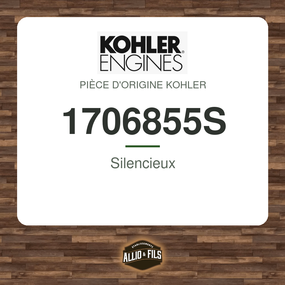 Silencieux - Kohler 1706855S