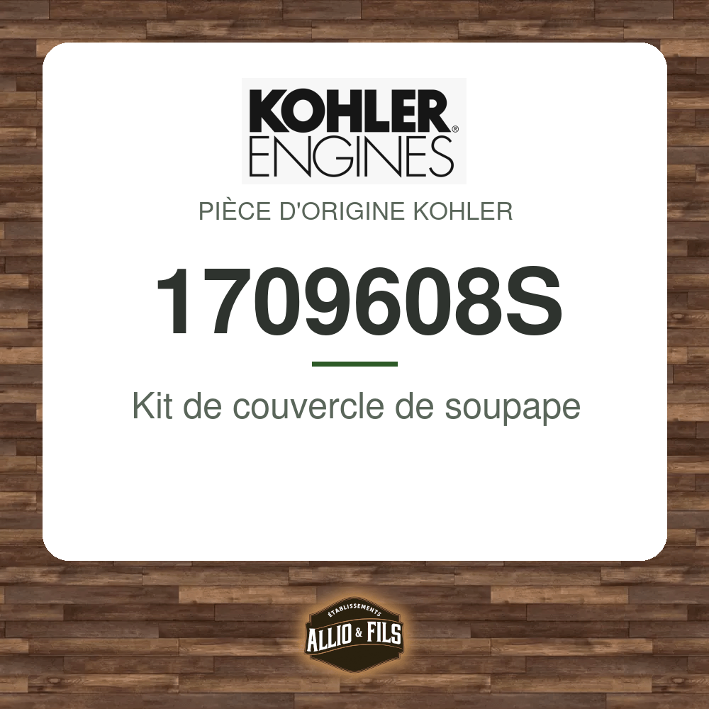 Kit de couvercle de soupape - Kohler 1709608S