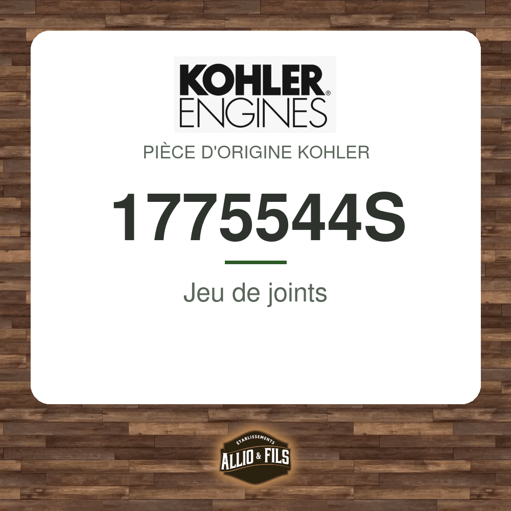 Jeu de joints - Kohler 1775544S