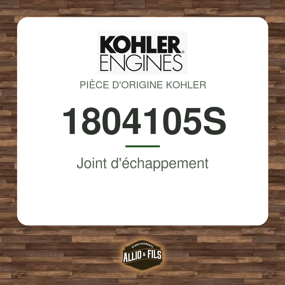 Joint d'échappement - Kohler 1804105S