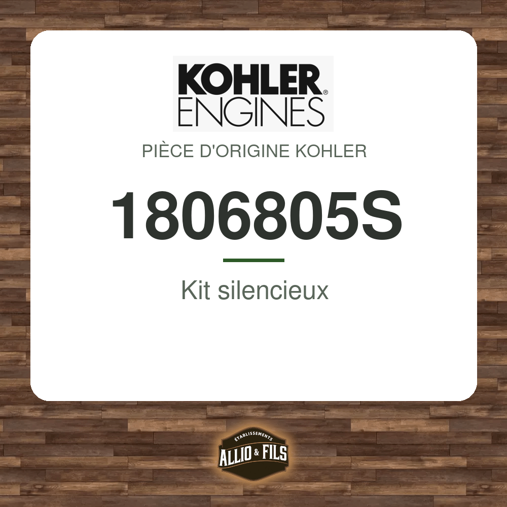 Kit silencieux - Kohler 1806805S