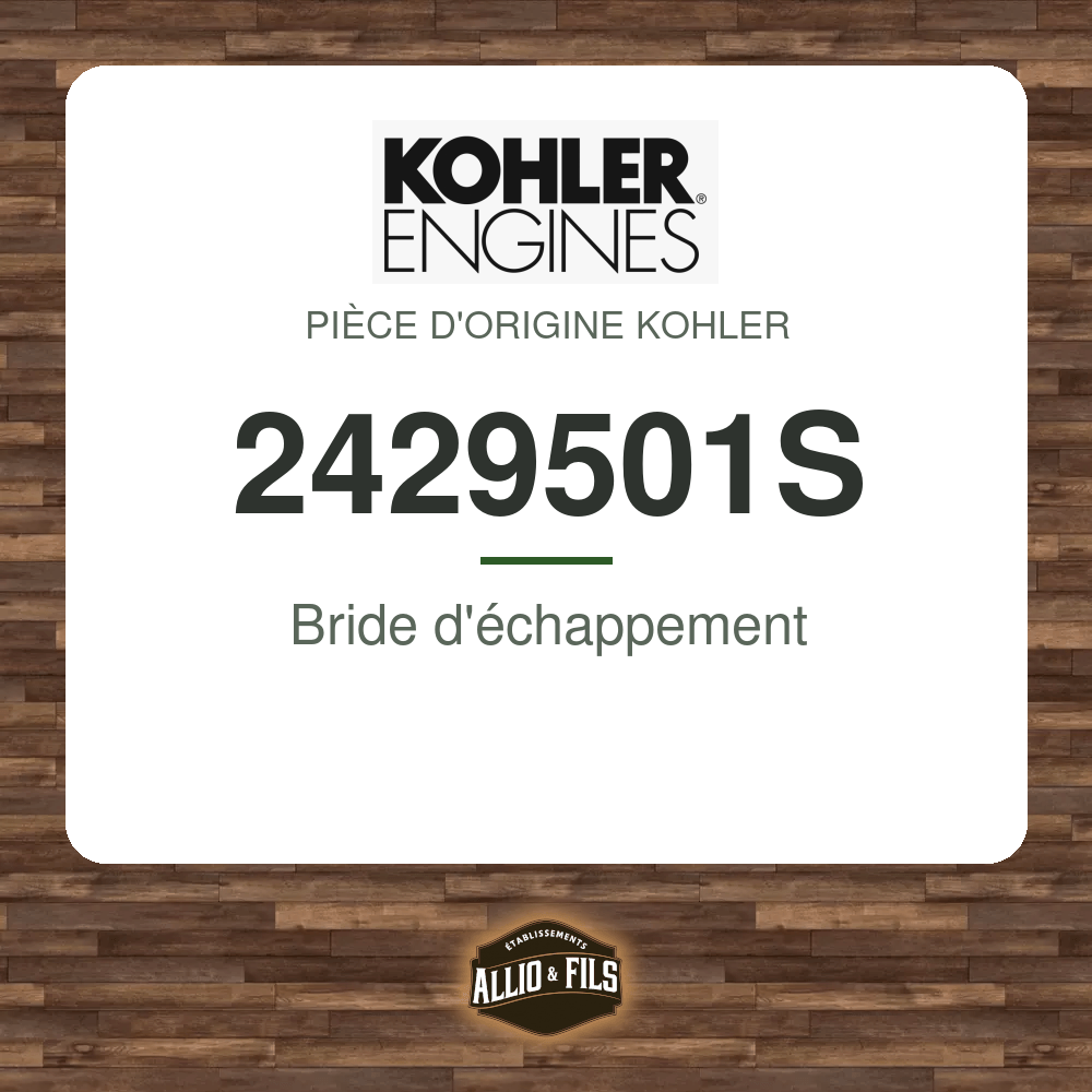Bride d'échappement - Kohler 2429501S