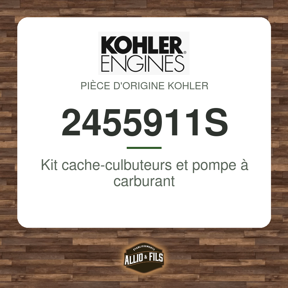 Kit cache-culbuteurs et pompe à carburant - Kohler 2455911S
