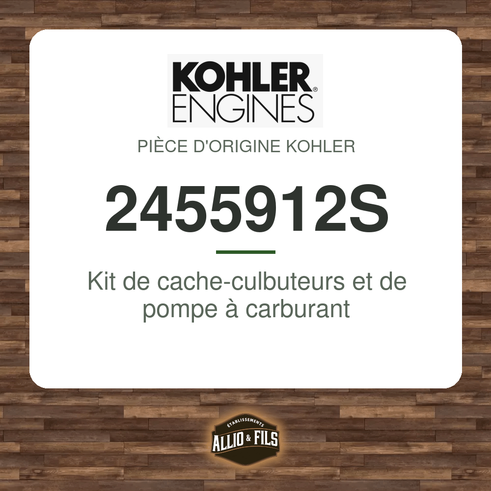 Kit de cache-culbuteurs et de pompe à carburant - Kohler 2455912S