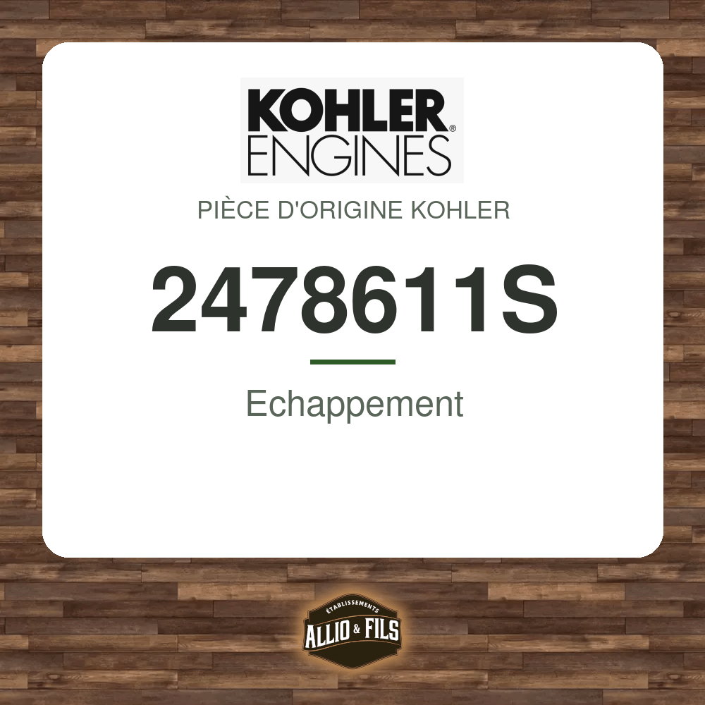 Echappement - Kohler 2478611S