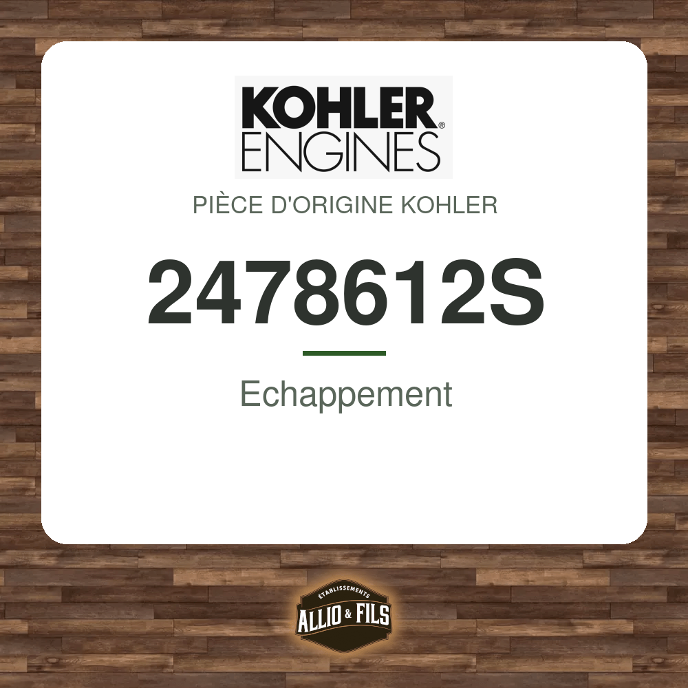 Echappement - Kohler 2478612S