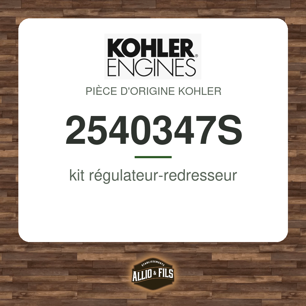 kit régulateur-redresseur - Kohler 2540347S