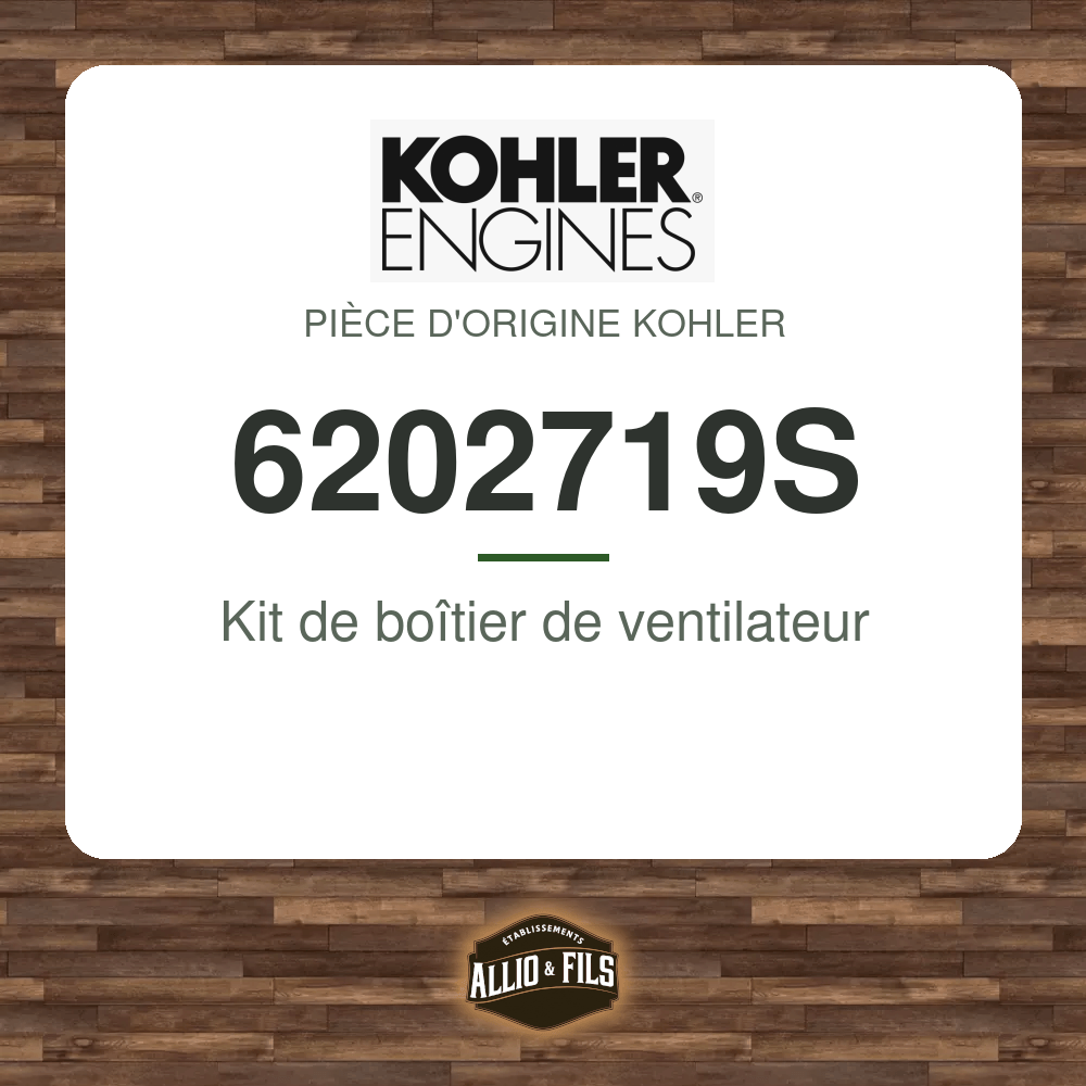 Kit de boîtier de ventilateur - Kohler 6202719S