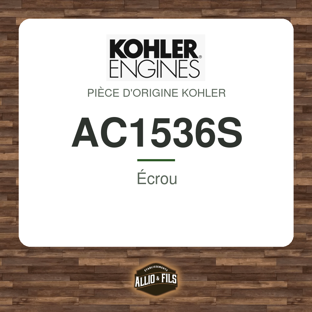 Écrou - Kohler AC1536S