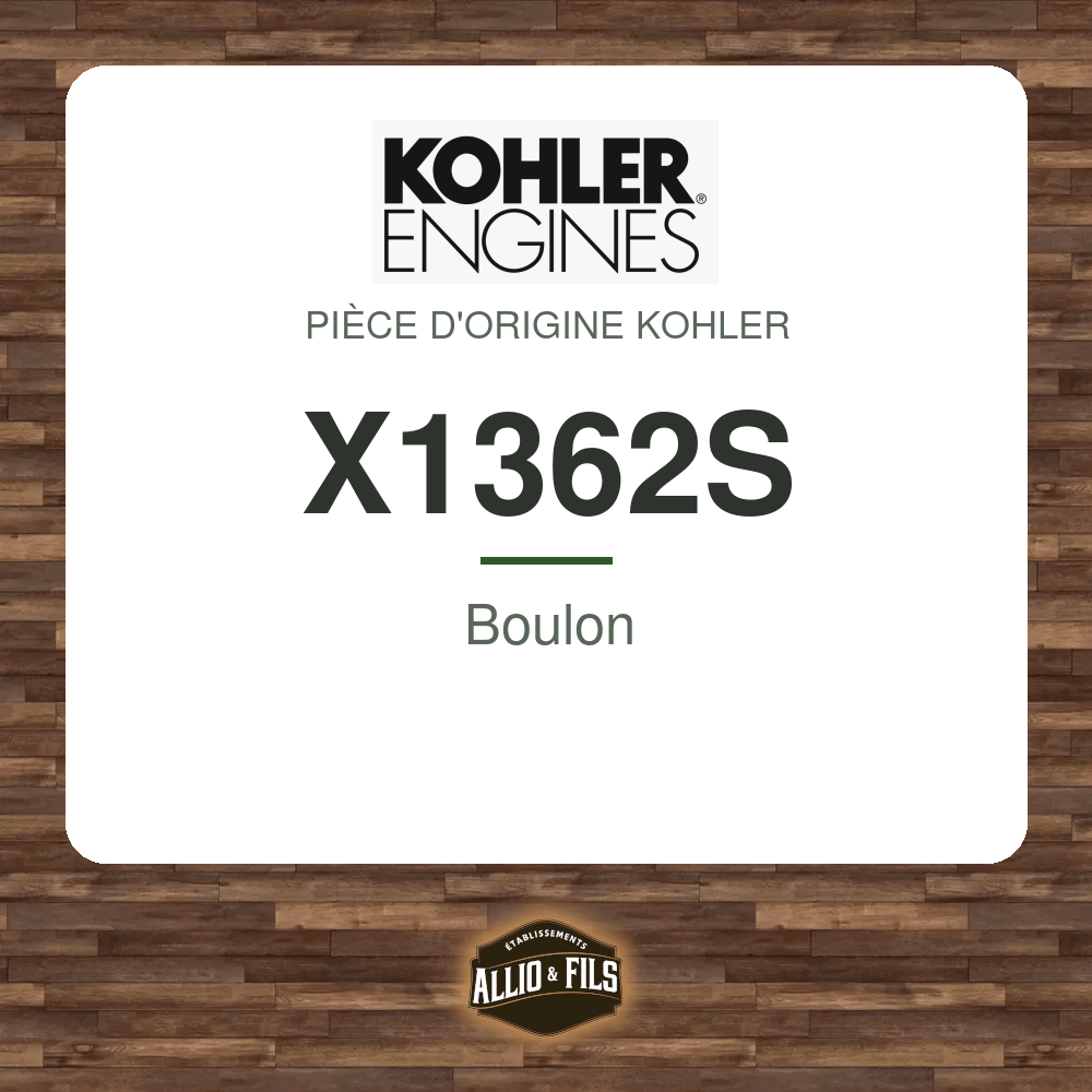 Boulon - Kohler X1362S
