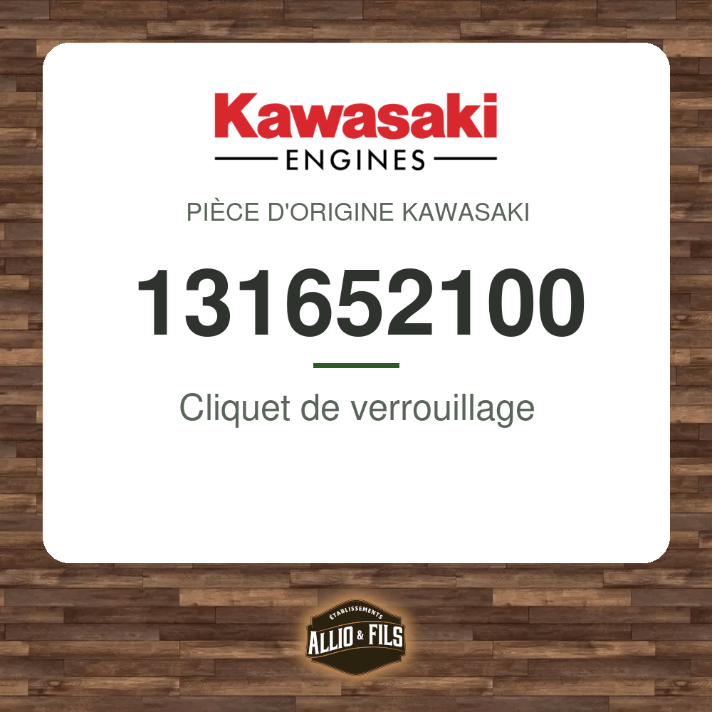 Cliquet de verrouillage - Kawasaki 131652100