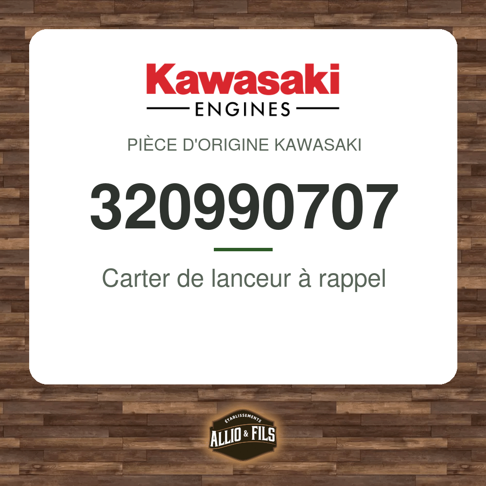 Carter de lanceur à rappel - Kawasaki 320990707