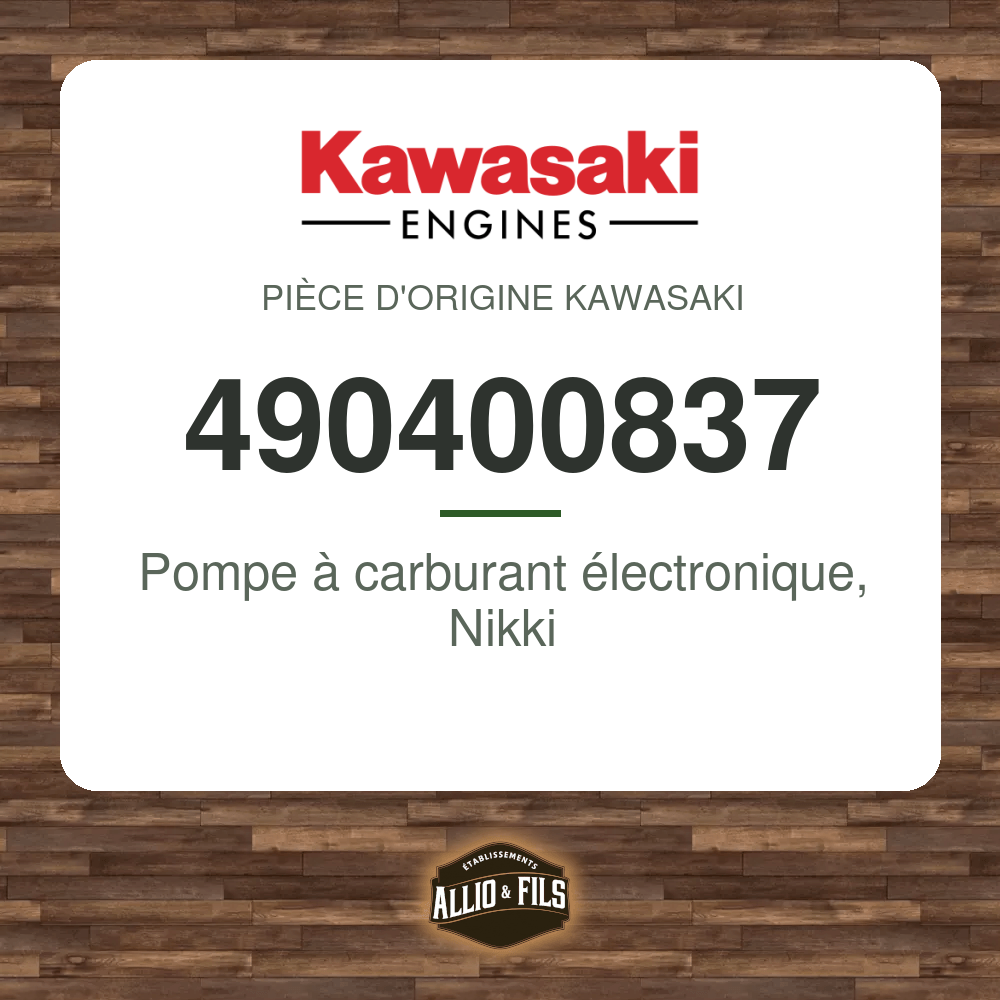 Pompe à carburant électronique, Nikki - Kawasaki 490400837