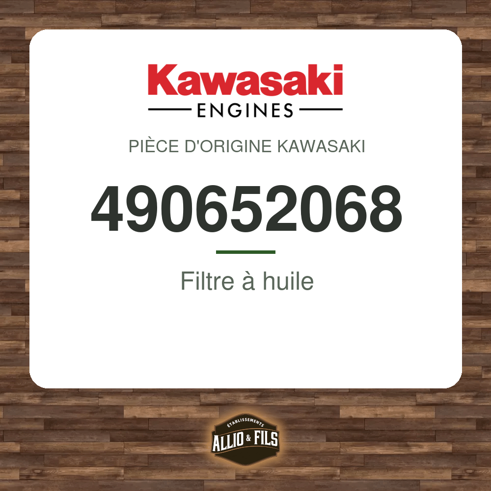 Filtre à huile - Kawasaki 490652068