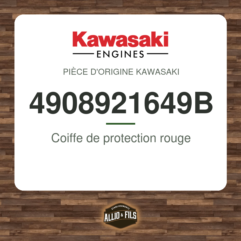 Coiffe de protection rouge - Kawasaki 4908921649B