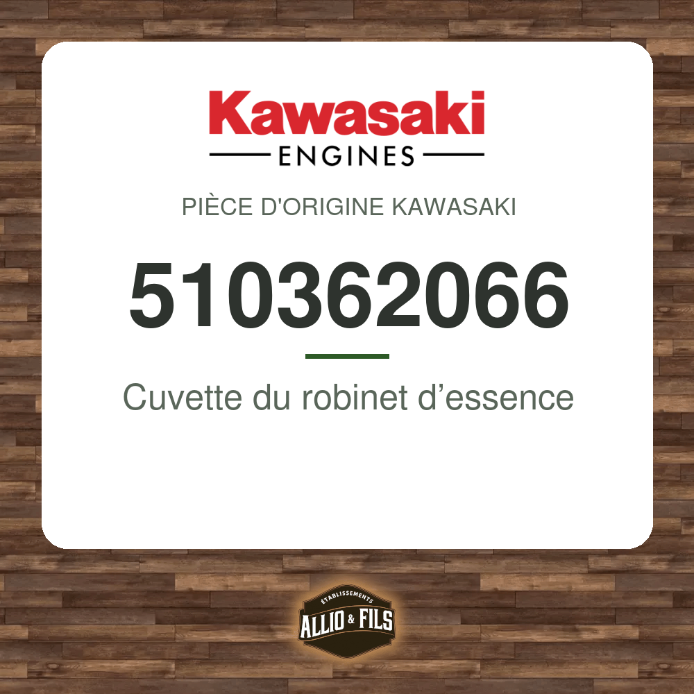 Cuvette du robinet d’essence - Kawasaki 510362066