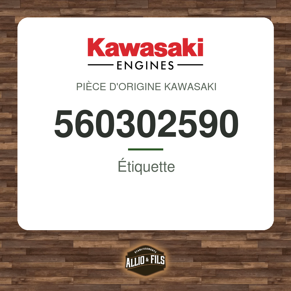 Étiquette - Kawasaki 560302590