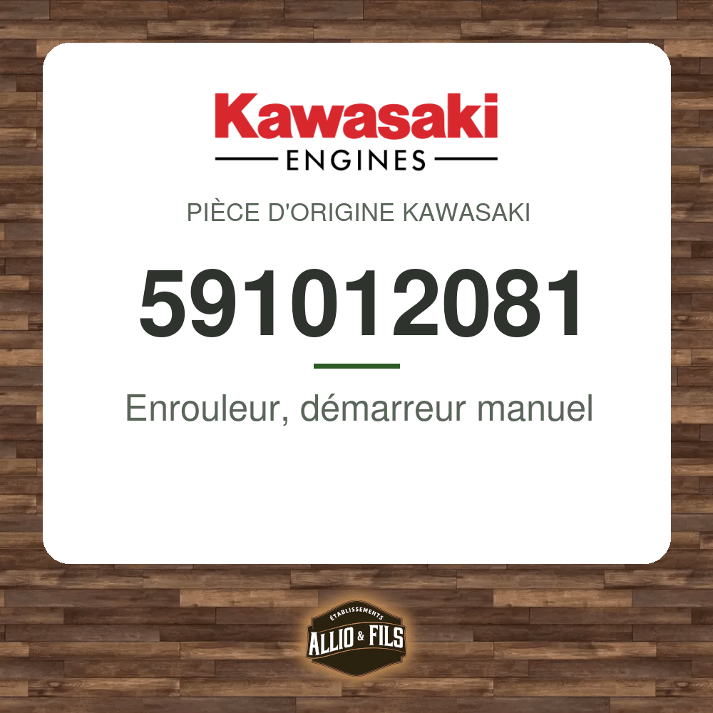 Enrouleur, démarreur manuel - Kawasaki 591012081