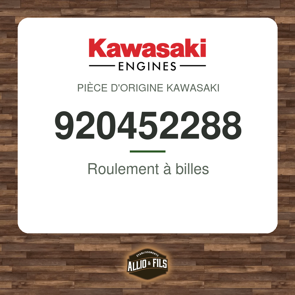 Roulement à billes - Kawasaki 920452288
