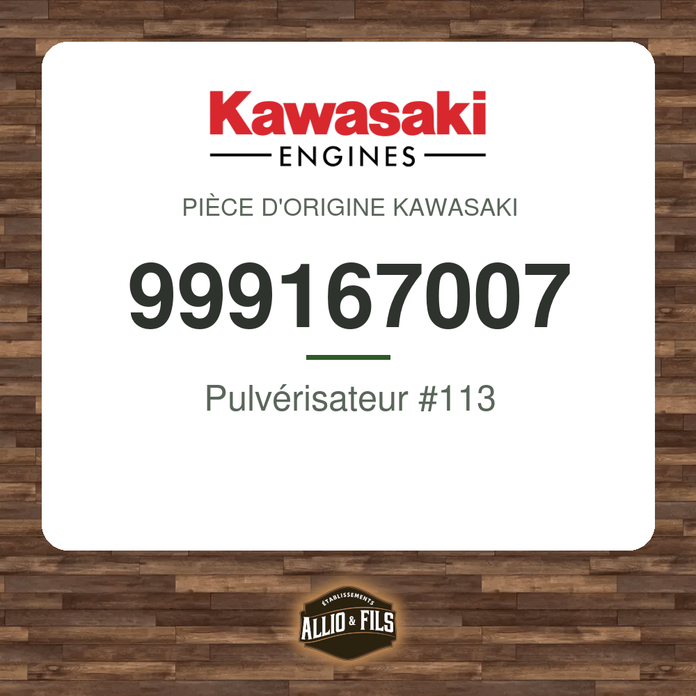 Pulvérisateur #113 - Kawasaki 999167007