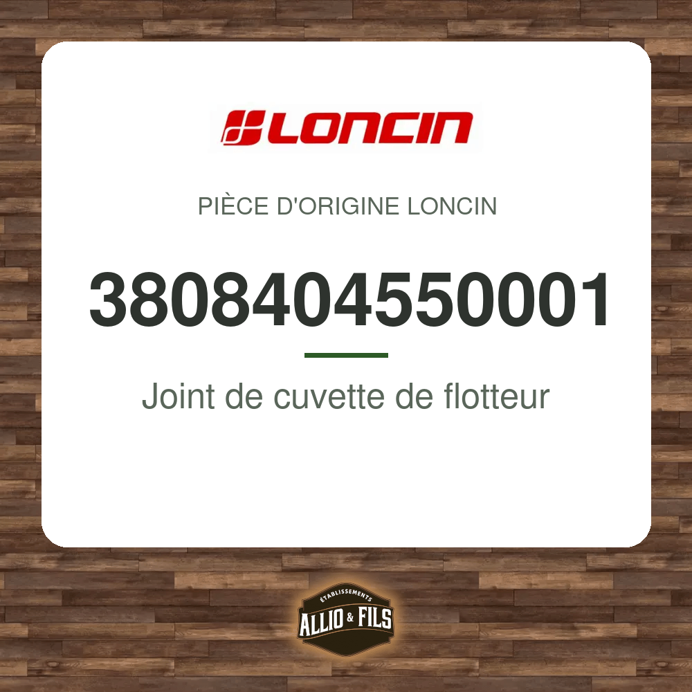 Joint de cuvette de flotteur - Loncin 3808404550001