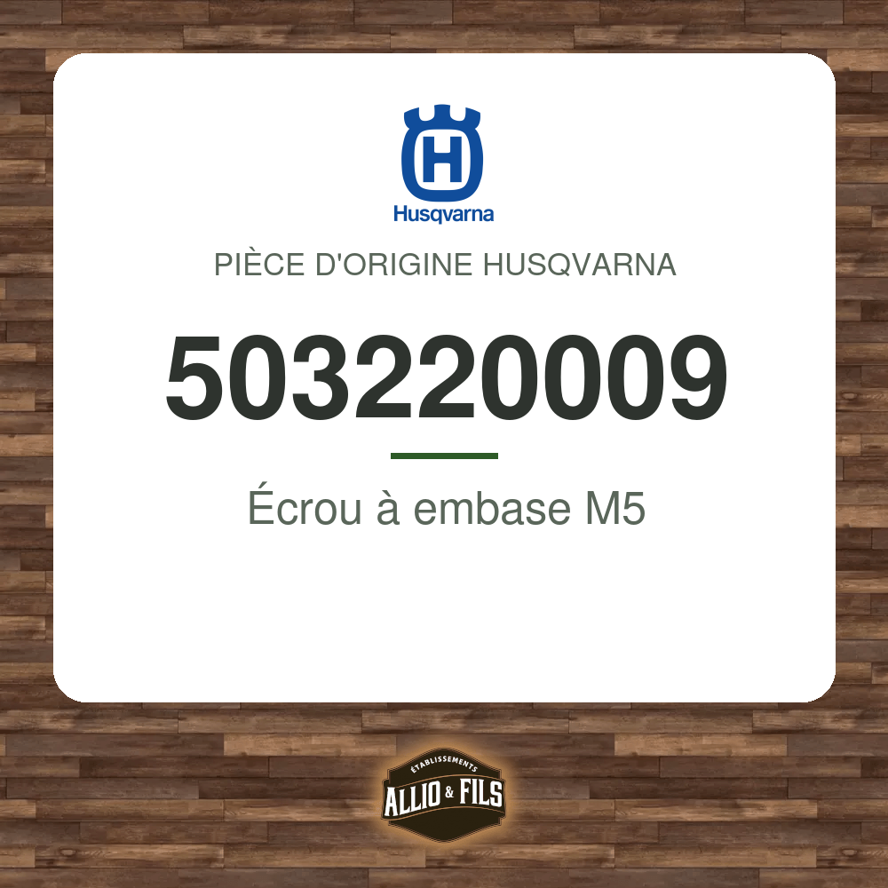Écrou à embase M5 - Husqvarna 503220009