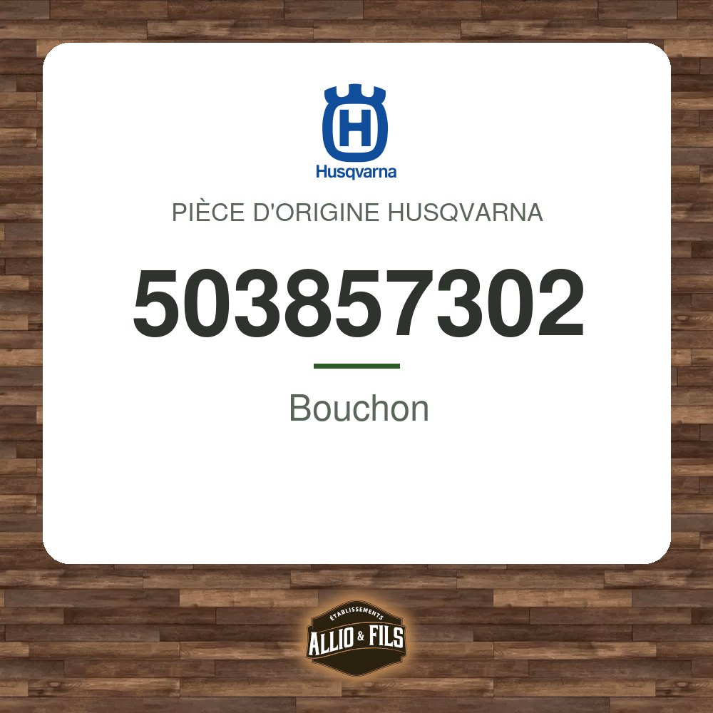 Bouchon - Husqvarna 503857302