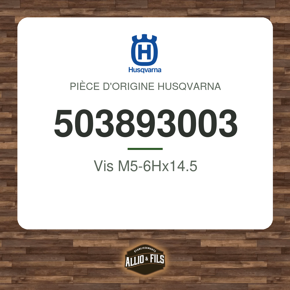 Vis M5-6Hx14.5 - Husqvarna 503893003